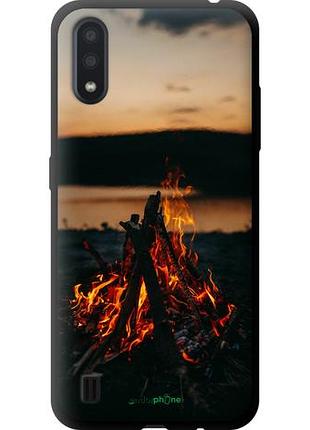 Чехол tpu на samsung galaxy a01 a015f вогонь