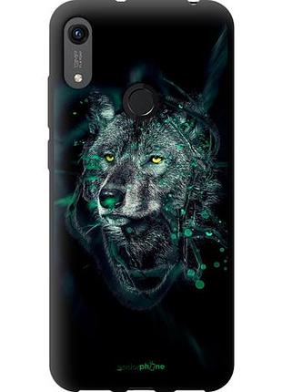 Чехол tpu на huawei y6s wolf
