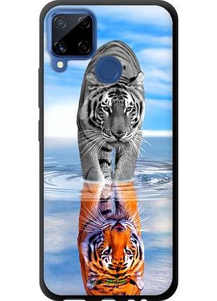 Чехол tpu на realme c15 тигр