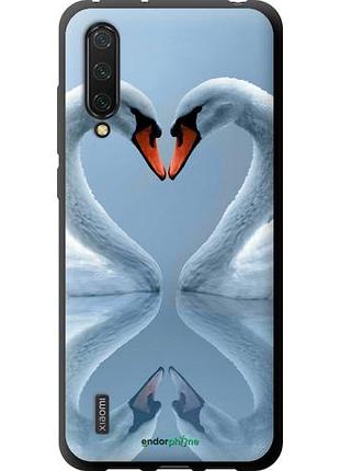 Чехол tpu на xiaomi mi cc9 лебеді