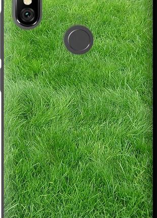 Чехол tpu на xiaomi redmi note 6 pro трава