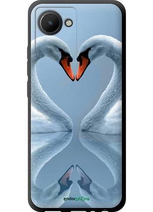 Чехол tpu на realme c30 лебеді