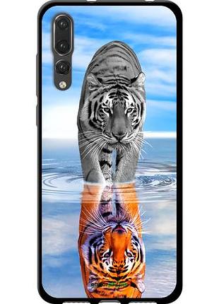 Чохол tpu на huawei p20 pro тигр