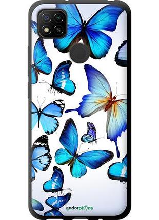 Чохол tpu на full silicone case для xiaomi redmi 9c метелики