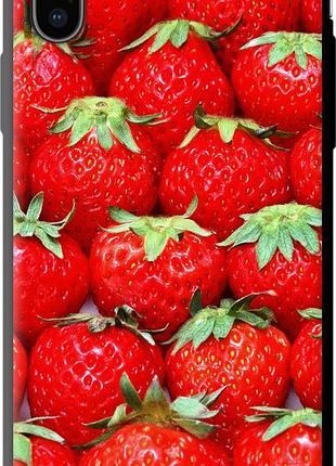 Чохол tpu на iphone x полуниця