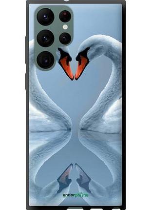 Чохол tpu на samsung galaxy s22 ultra лебеді