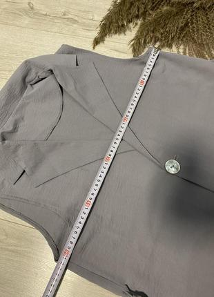 Уникальный серый брючный костюм ручной работы5 фото