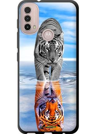 Чехол tpu на motorola e40 тигр