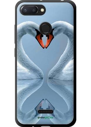 Чехол tpu на xiaomi redmi 6 лебеді