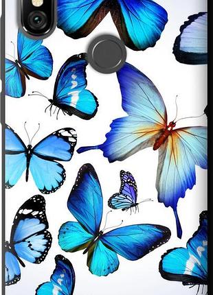 Чехол tpu на xiaomi redmi note 6 pro метелики