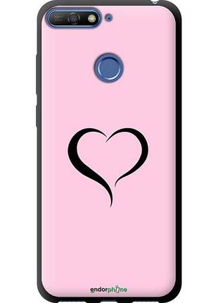 Чехол tpu на huawei y6 prime 2018 серце 1