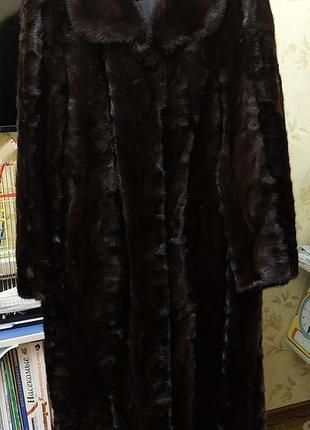 Шуба натуральный мех норка размер m l
