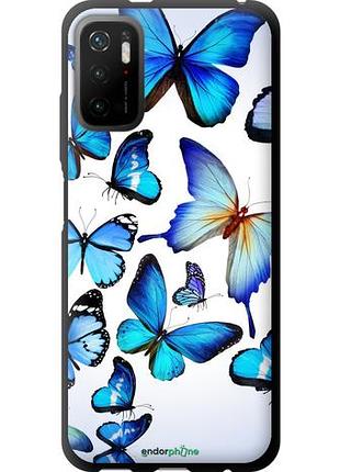 Чехол tpu на xiaomi redmi note 10 5g метелики