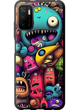 Чохол tpu на xiaomi redmi note 10 5g смішні монстри