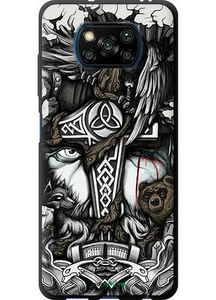 Чехол tpu на xiaomi poco x3 pro тату вікінг