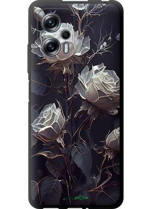 Чохол tpu на xiaomi redmi note 11t pro+ троянди 2