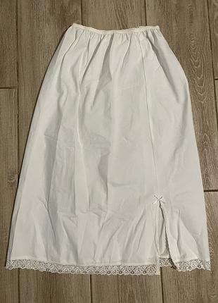 Юбка под низ, бельевая,  с разрезом
