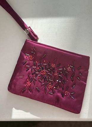 Сатиновий гаманець з вишивкою