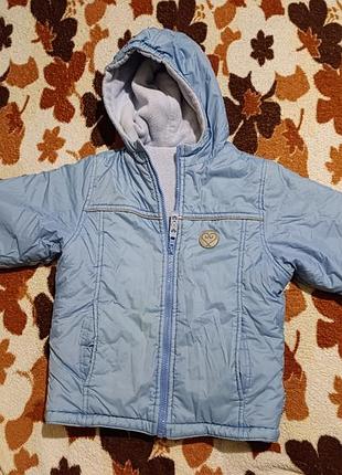 Осенняя или на теплую зиму куртка на девочку 4-6 лет, двухсторонняя