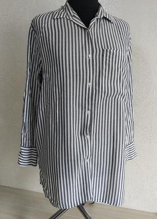 Рубашка туника женская в полоску размер s бершка bershka