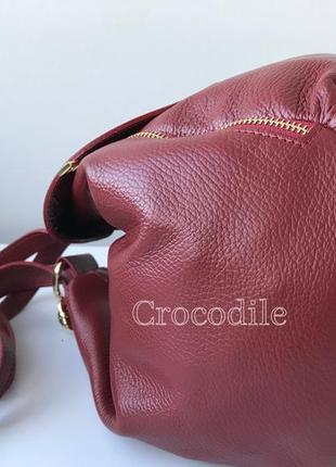 Сумка-рюкзак 29544 /италия/ натуральная кожа темно-красный7 фото