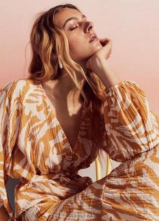 Летнее платье макси свободного кроя в стиле бохо h&amp;m