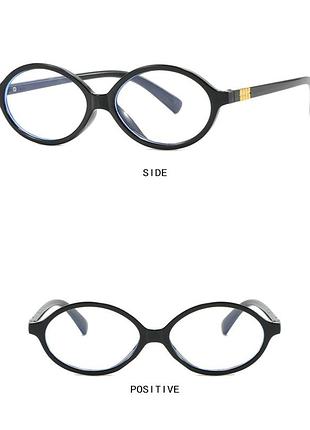 Овальные имиджевые очки кошачий глаз женские honey fashion accessories черные (20к008)
