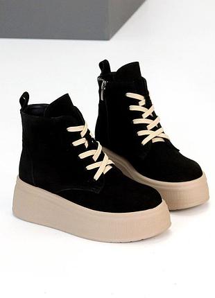 Черевики зима на шнурівці