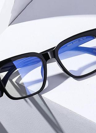 Квадратні іміджеві окуляри жіночі honey fashion accessories чорні (20к011)