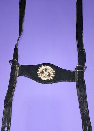 Винтажные, немецкие подтяжки из кожи.
