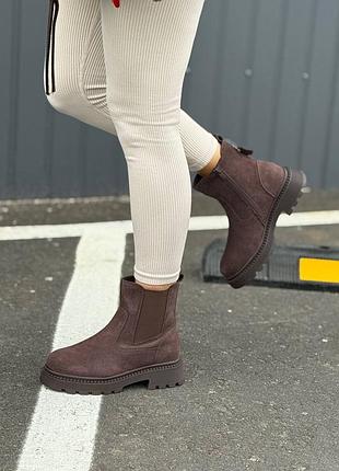 Зимові черевики натуральна замша