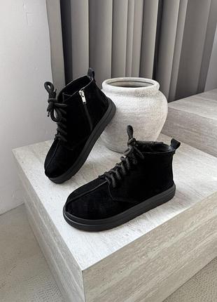 Женские ботинки сапожки ботинки из натуральной кожи и замши 🖤🤎🖤