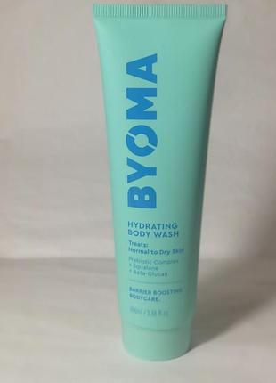 Byoma hydrating body wash гель для душа с пребиотическим комплексом, бета-глюканом и скваланом для увлажнения кожи, 100 мл