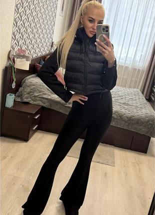 Женские черные штаны клеш