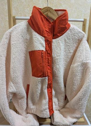 Куртка з штучного хутра спортивна, розмір l