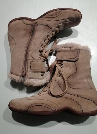 Черевики жіночі замша, бежевий колір