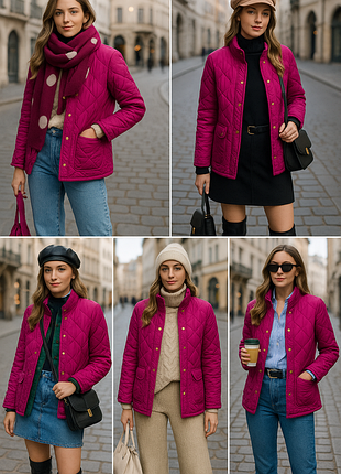 Стеганая куртка фирменная легкая тёплая яркая супер качество !!!