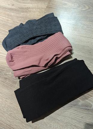 Бавовняні колготки для дівчинки на 12-13 років сірі та рожеві