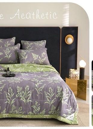 Постільна білизна з ковдрою, 4 наволочки, мікросатин, євро