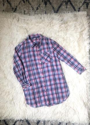 Сорочка в клітинку для дівчинки, розмір 140/10 років