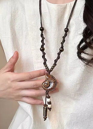 Оригинальная керамическая подвеска на шею ракушка 🐚 бохо