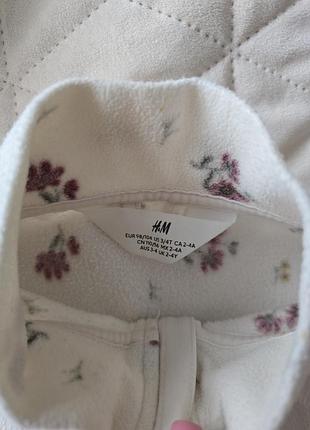 Фличевая кофточка h&amp;m на девочку 98 - 104 см 2