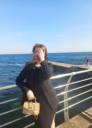 Сукня міді в рубчик 2