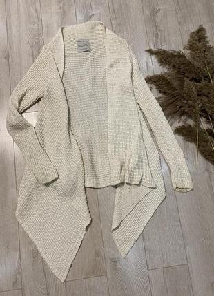 Zara бежевий кардиган/брэндовый кардиган