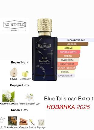 Парфюмированная вода  нишевый аромат  унисекс ex nexilo blue talisman