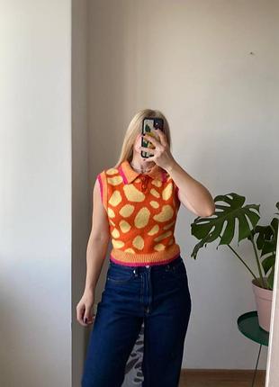 Яскрава жилетка zara 4