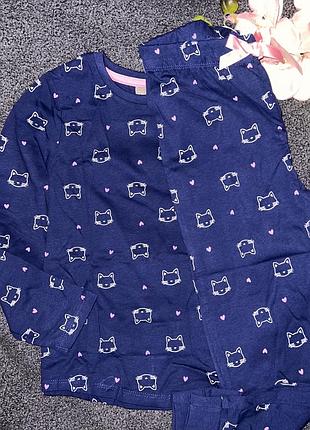 Пижама коттоновая для девочки. размер: 110/116. 146/152
