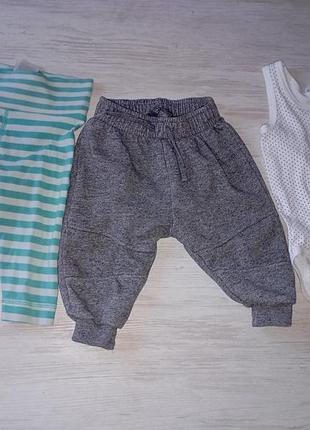 Теплі штани primark, повзунки h&m, боді майка