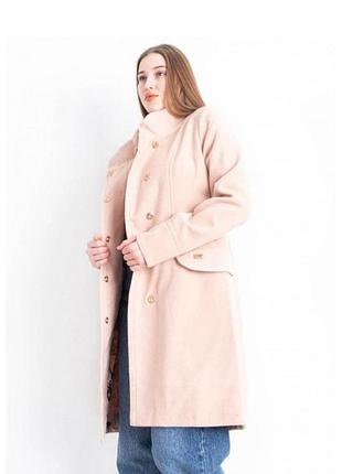 Женское кашемировое польто бежевого цвета