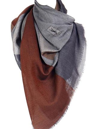 Винтаж шаль платок yves saint laurent шерсть/ шелк нюанс!